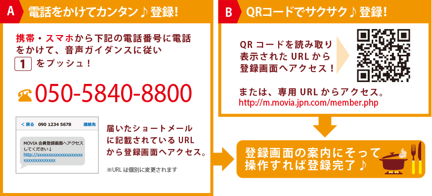 まだご登録されてない方へ。会員サービスの登録方法